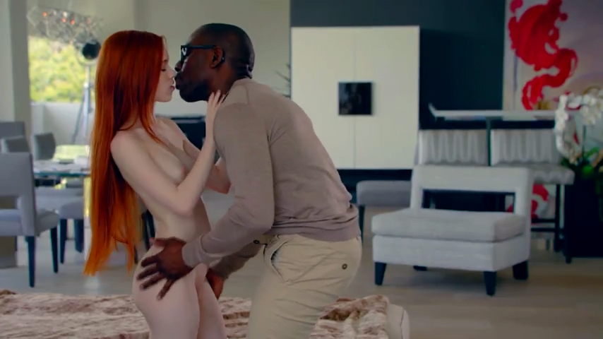 Black strong men tease white girls